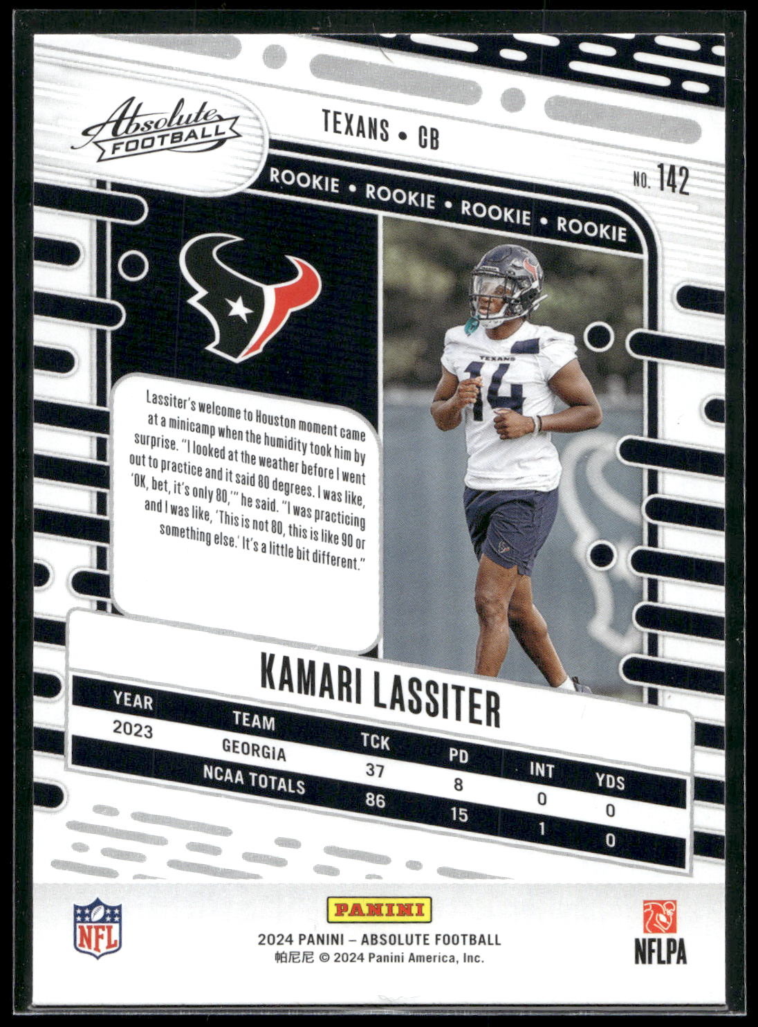 2024 Panini Absolute #142 Kamari Lassiter Retail