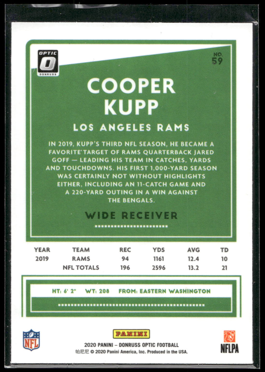 2020 Donruss Optic #59 Cooper Kupp