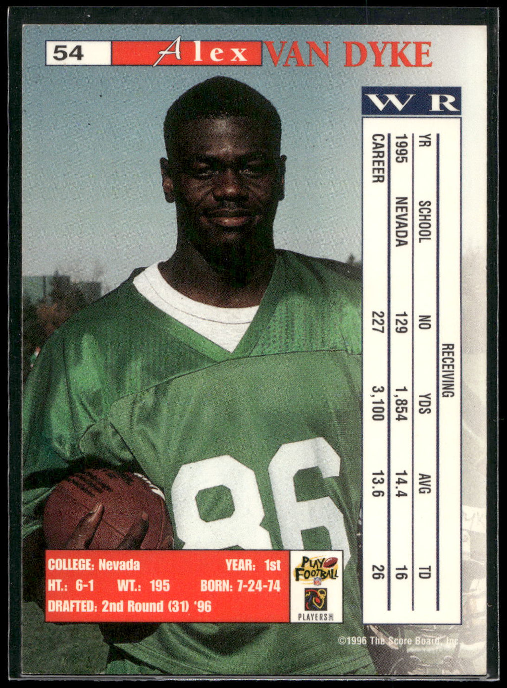 1996 Pro Line II Intense #54 Alex Van Dyke