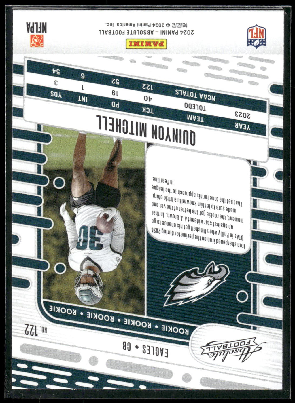 2024 Panini Absolute #122 Quinyon Mitchell Retail