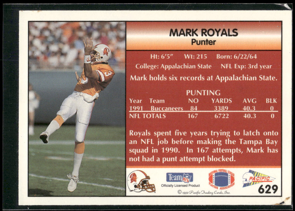 1992 Pacific #629 Mark Royals