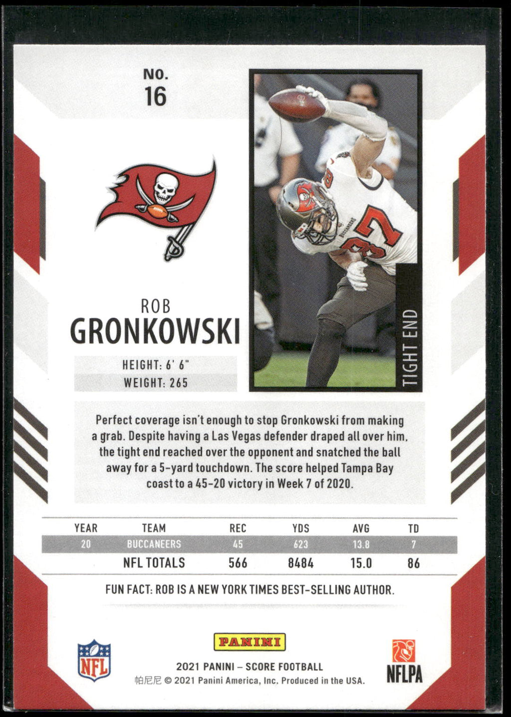 2021 Score #16 Rob Gronkowski