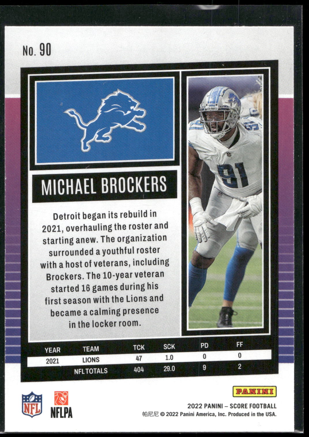 2022 Score #90 Michael Brockers