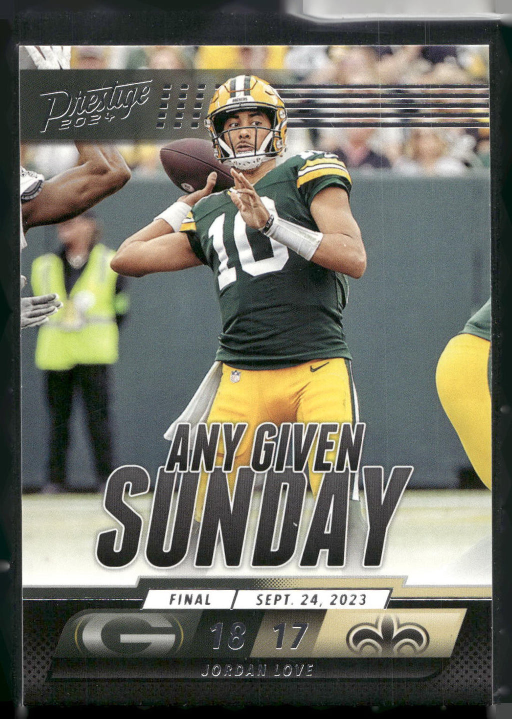 2024 Panini Prestige #AGS-JLE Jordan Love Any Given Sunday