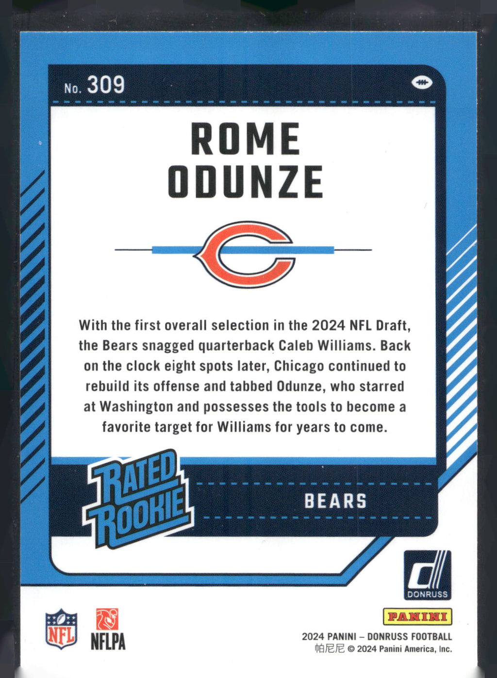 2024 Donruss #309 Rome Odunze