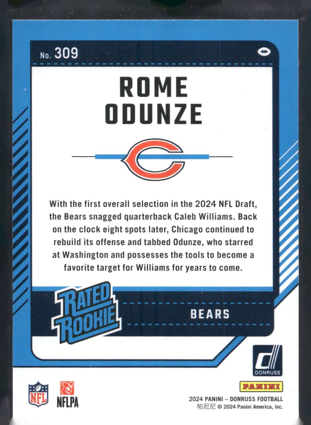 2024 Donruss #309 Rome Odunze