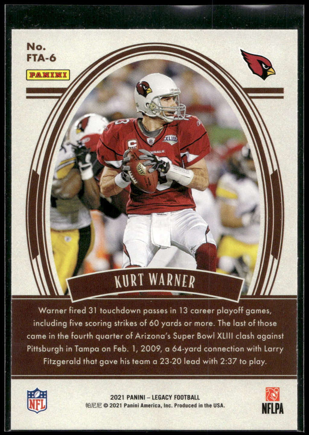 2021 Panini Legacy #FTA-6 Kurt Warner For the Ages