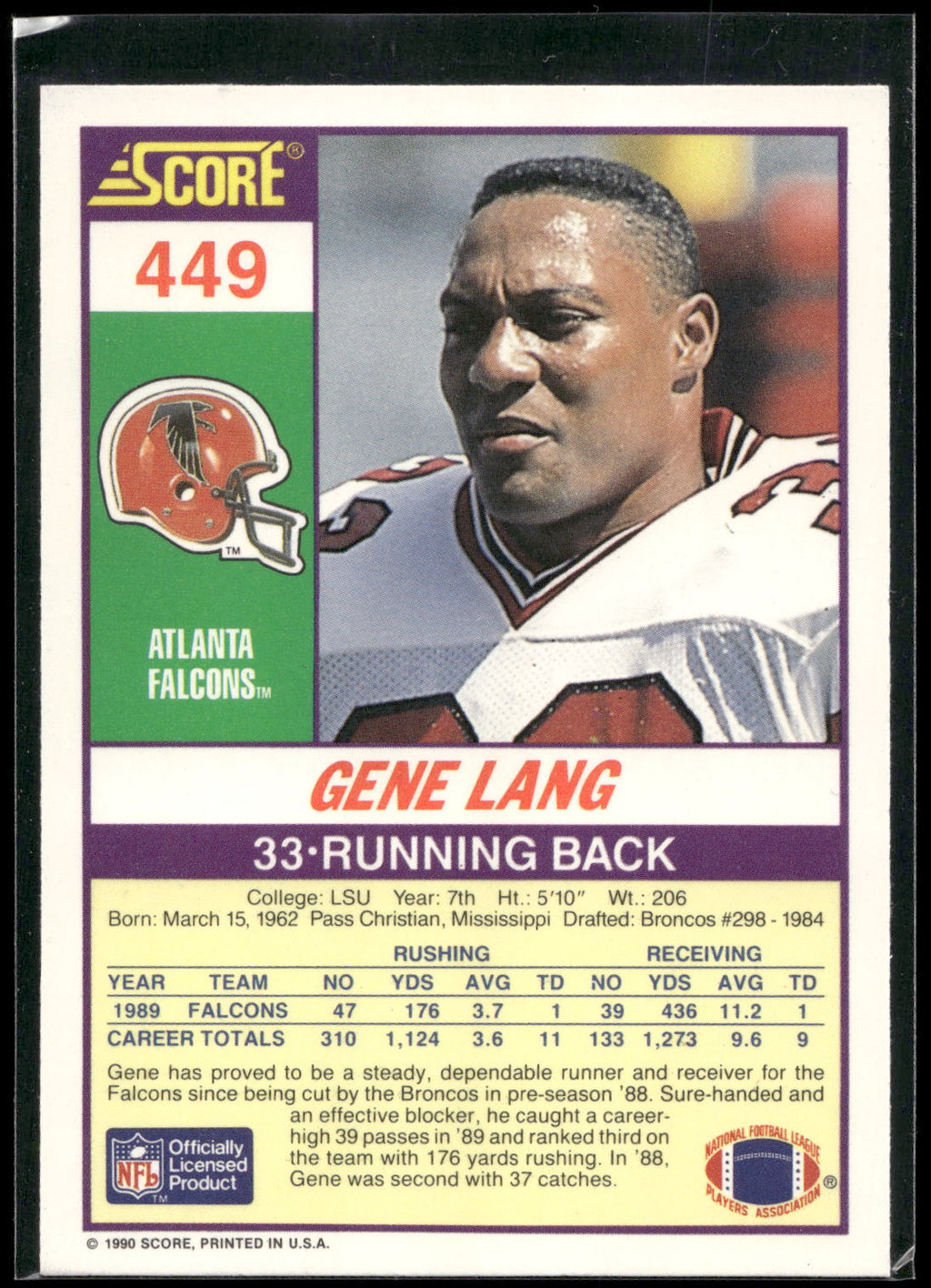 1990 Score #449 Gene Lang