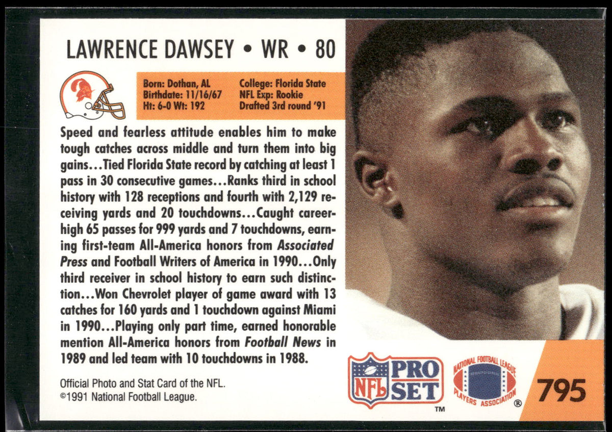 1991 Pro Set #795 Lawrence Dawsey