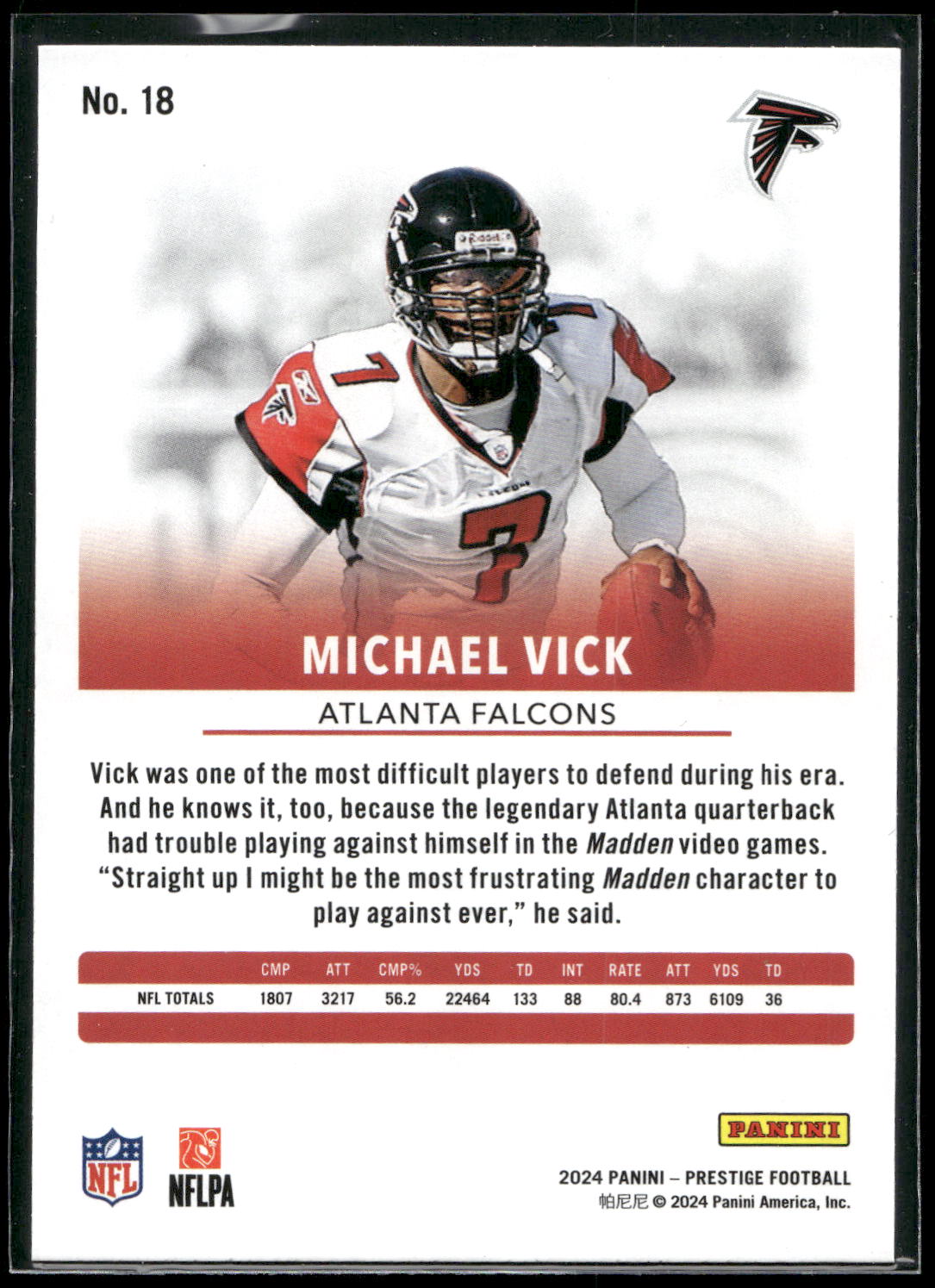 2024 Panini Prestige #18 Michael Vick Diamond Xtra Points