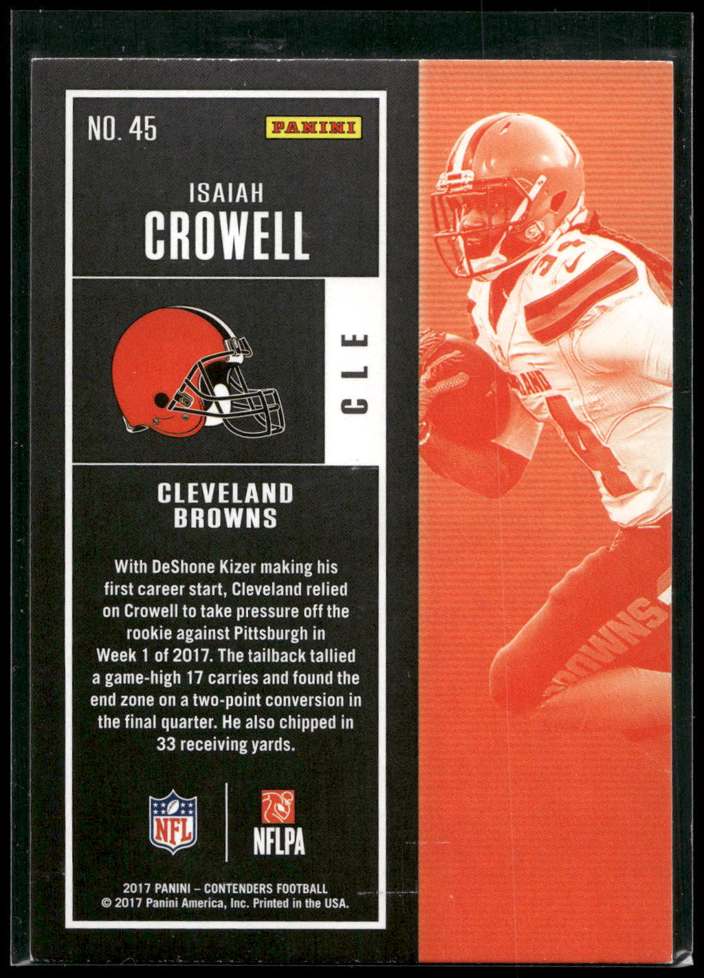 2017 Panini Contenders #45 Isaiah Crowell
