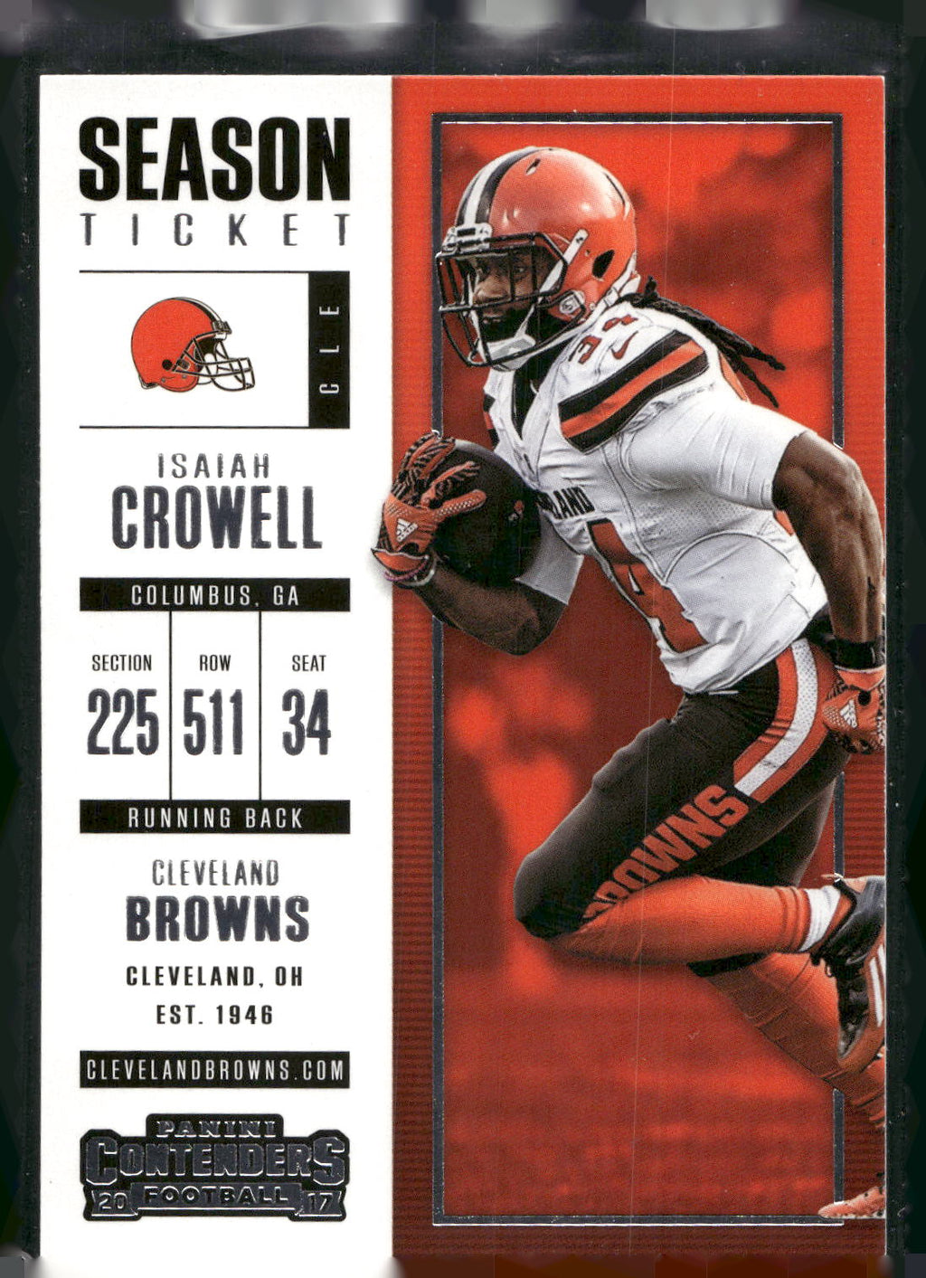 2017 Panini Contenders #45 Isaiah Crowell