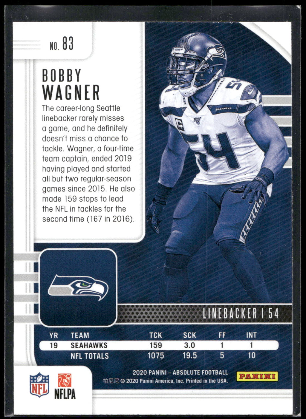 2020 Panini Absolute #83 Bobby Wagner Retail