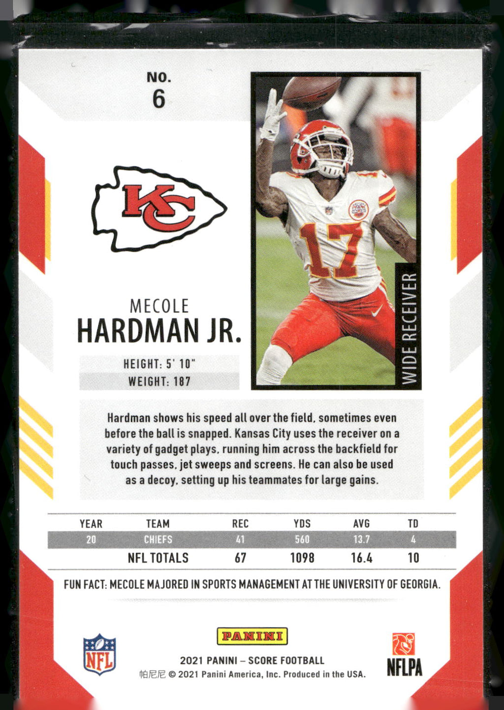 2021 Score #6 Mecole Hardman Jr.