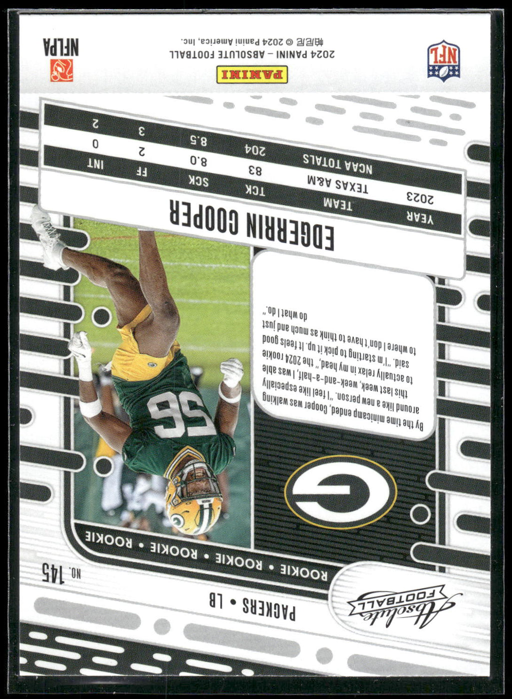 2024 Panini Absolute #145 Edgerrin Cooper Retail
