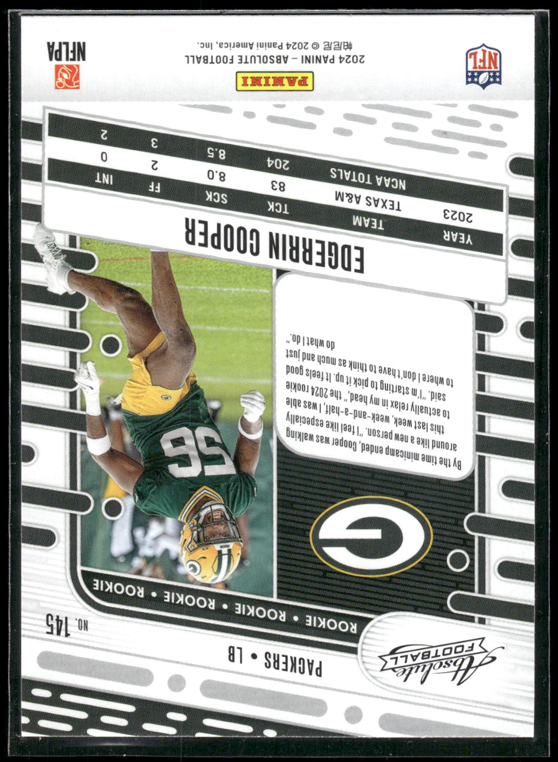 2024 Panini Absolute #145 Edgerrin Cooper Retail