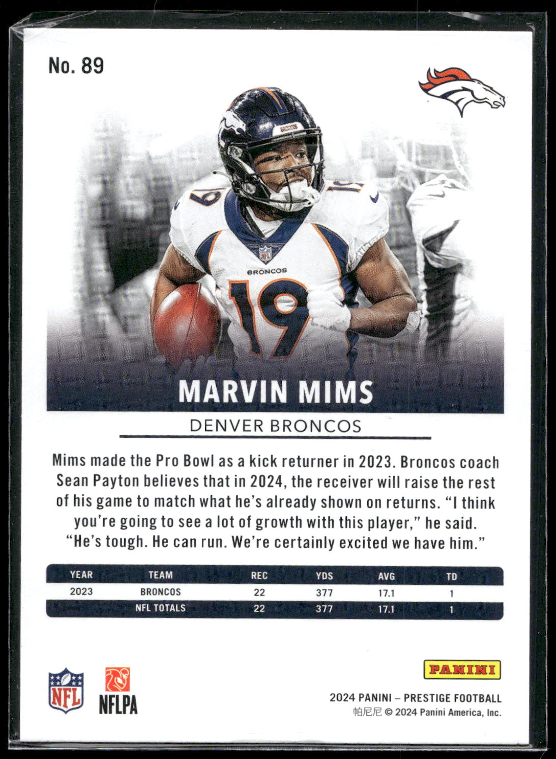 2024 Panini Prestige #89 Marvin Mims