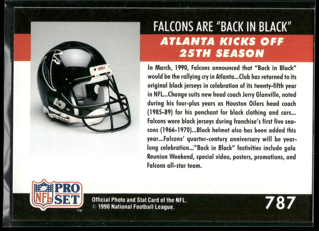 1990 Pro Set #787 Falcons are "Back in Black"