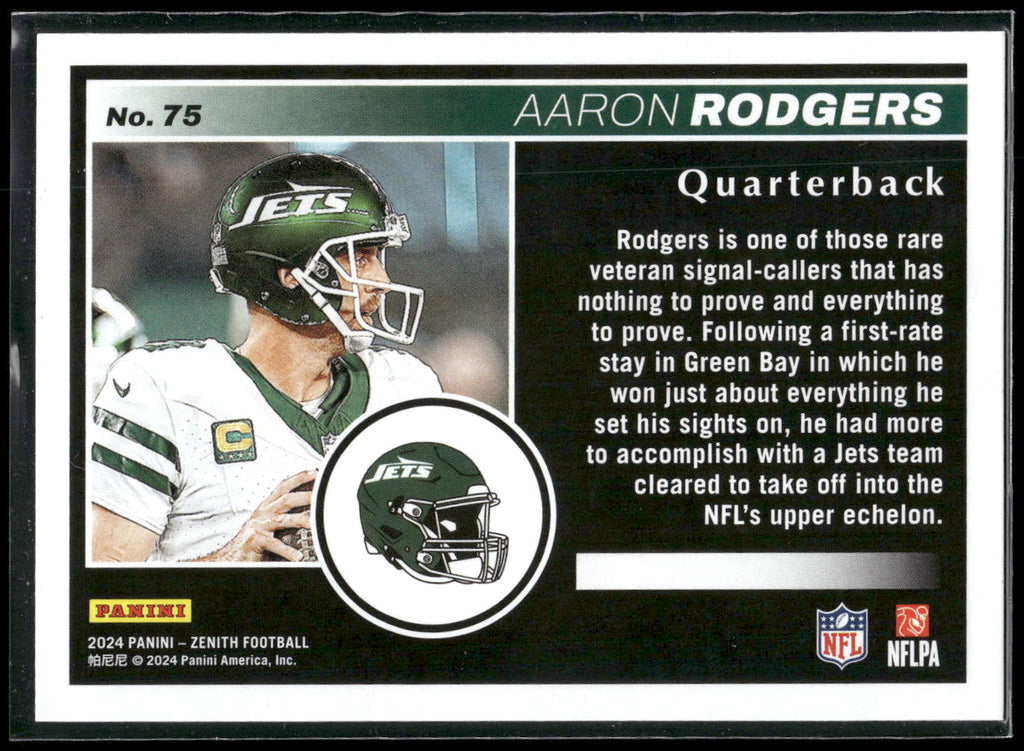 2024 Panini Zenith #75 Aaron Rodgers Retail