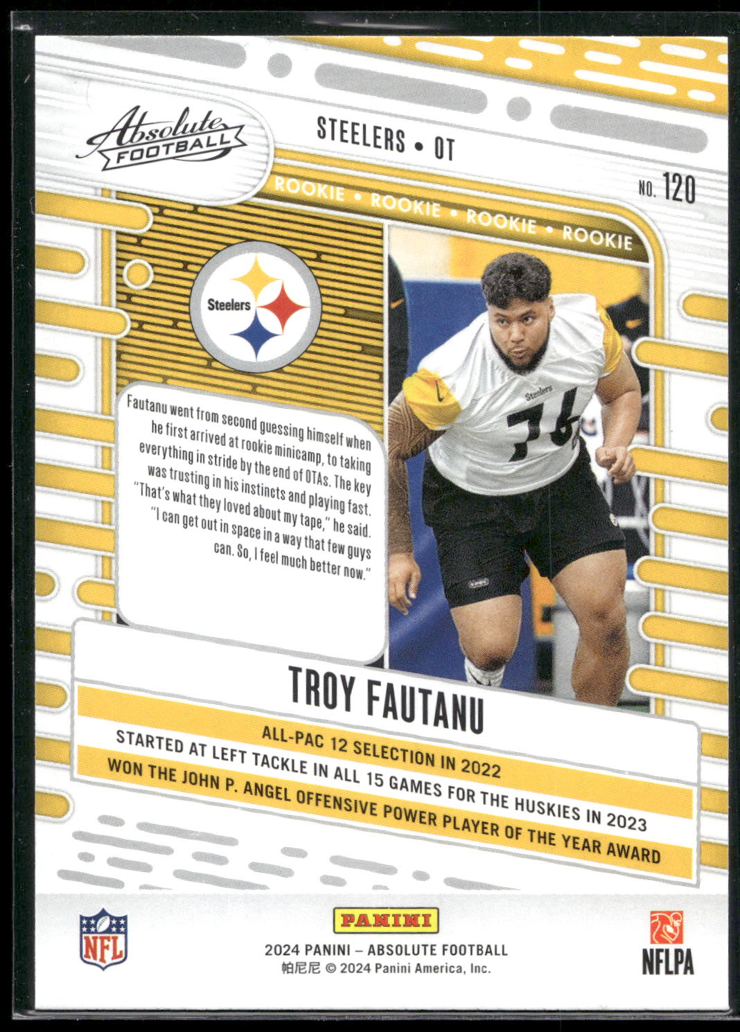 2024 Panini Absolute #120 Troy Fautanu Retail