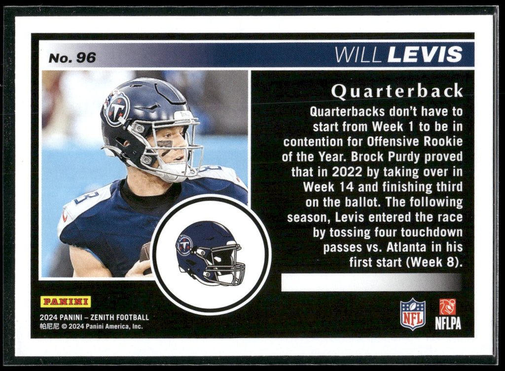 2024 Panini Zenith #96 Will Levis Retail