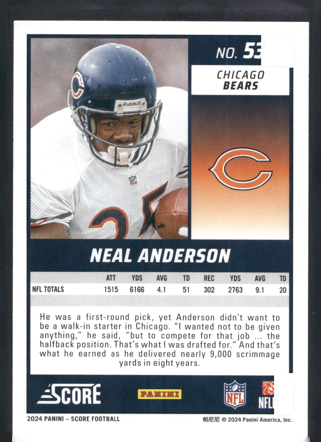 2024 Score #53 Neal Anderson