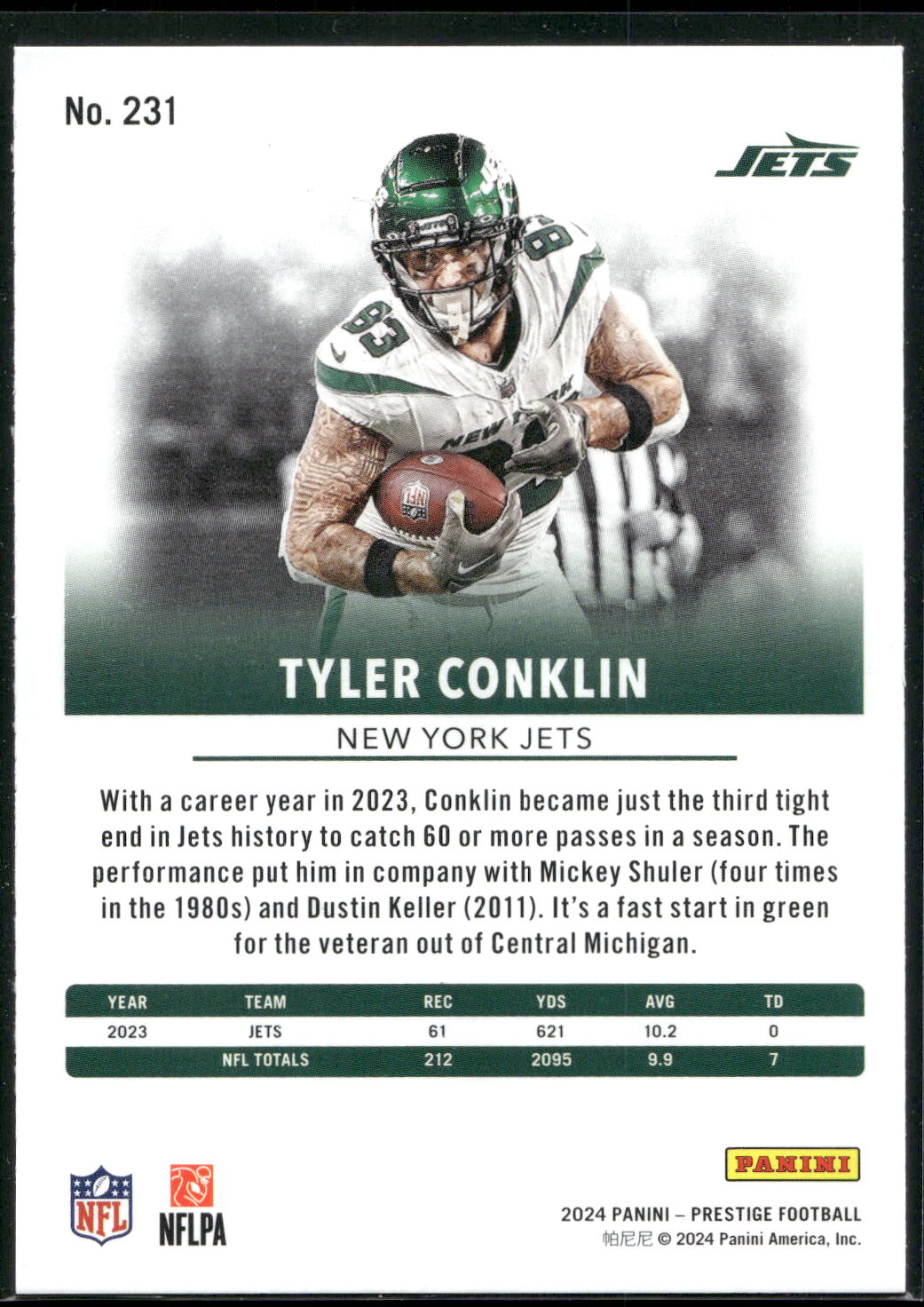 2024 Panini Prestige #231 Tyler Conklin