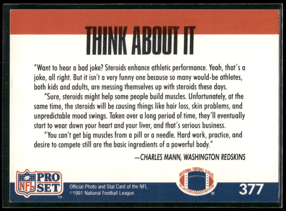 1991 Pro Set #377a Charles Mann