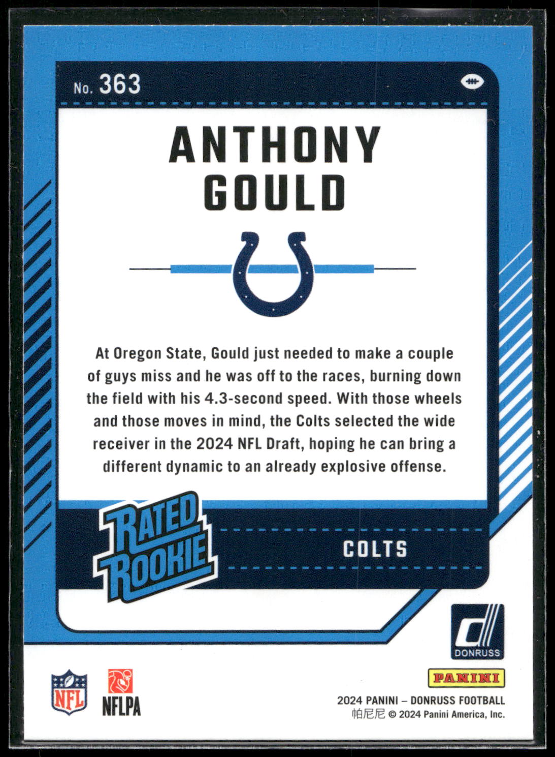 2024 Donruss #363 Anthony Gould