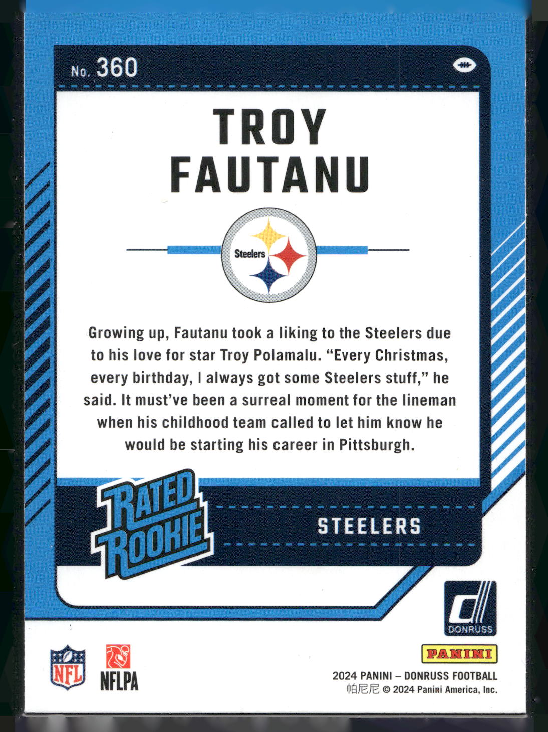2024 Donruss #360 Troy Fautanu