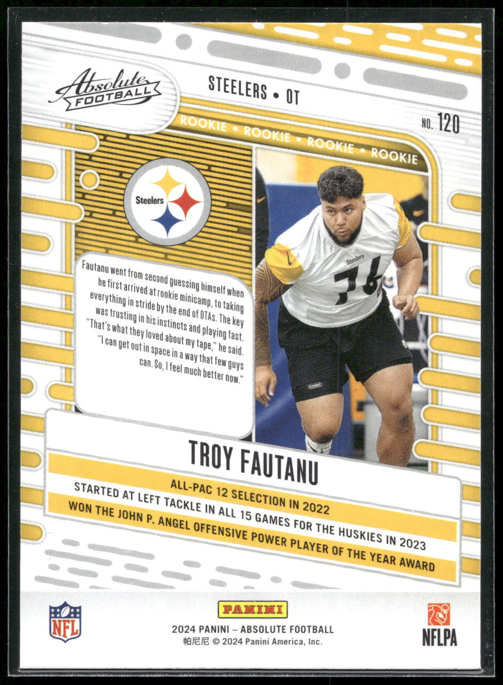 2024 Panini Absolute #120 Troy Fautanu Retail