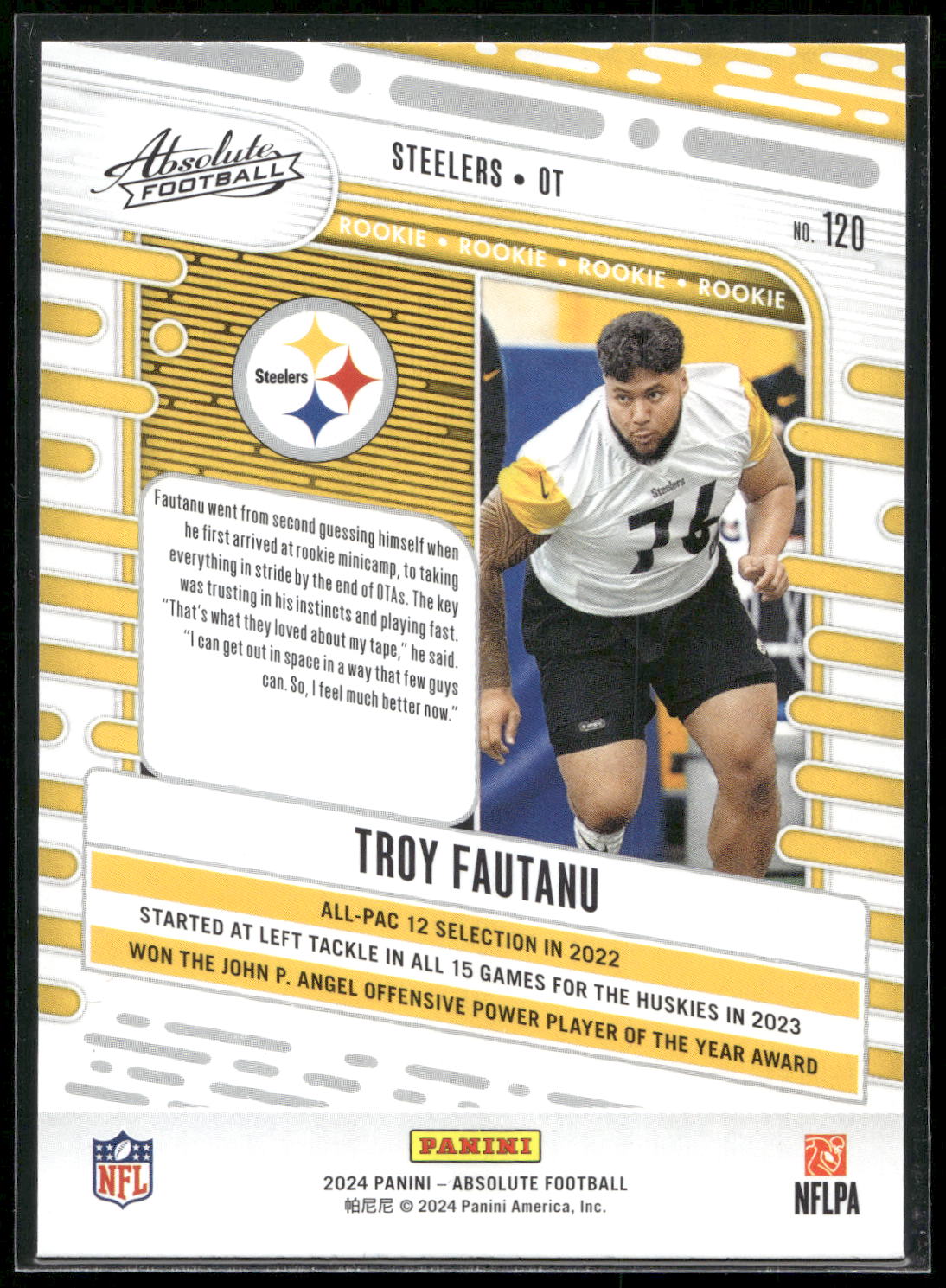 2024 Panini Absolute #120 Troy Fautanu Retail