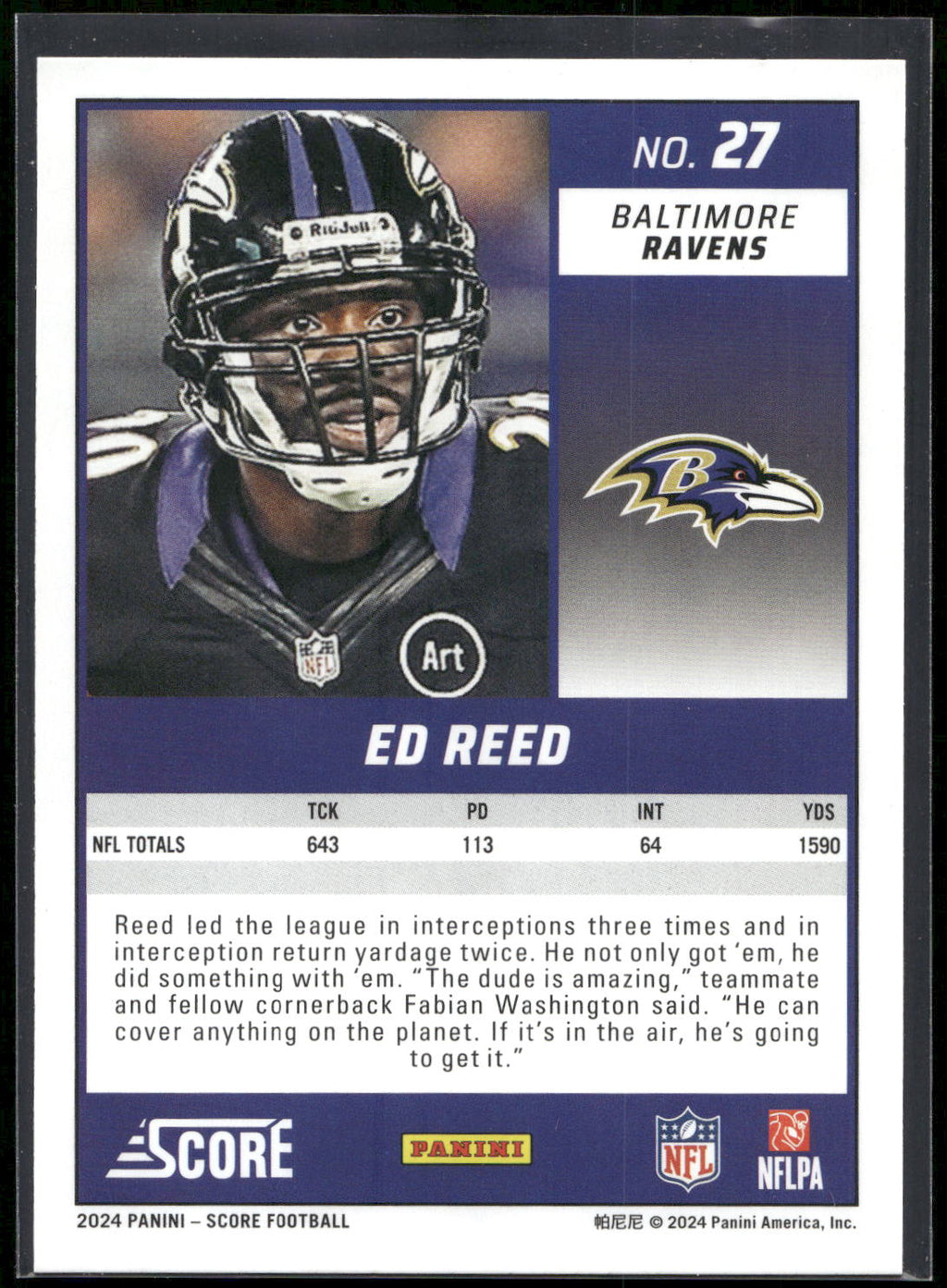2024 Score #27 Ed Reed