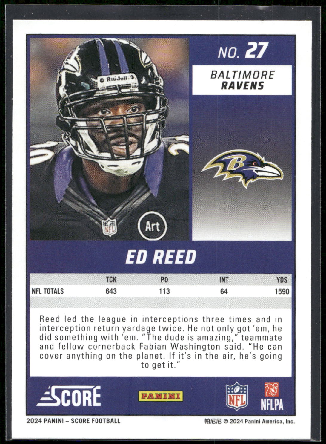 2024 Score #27 Ed Reed