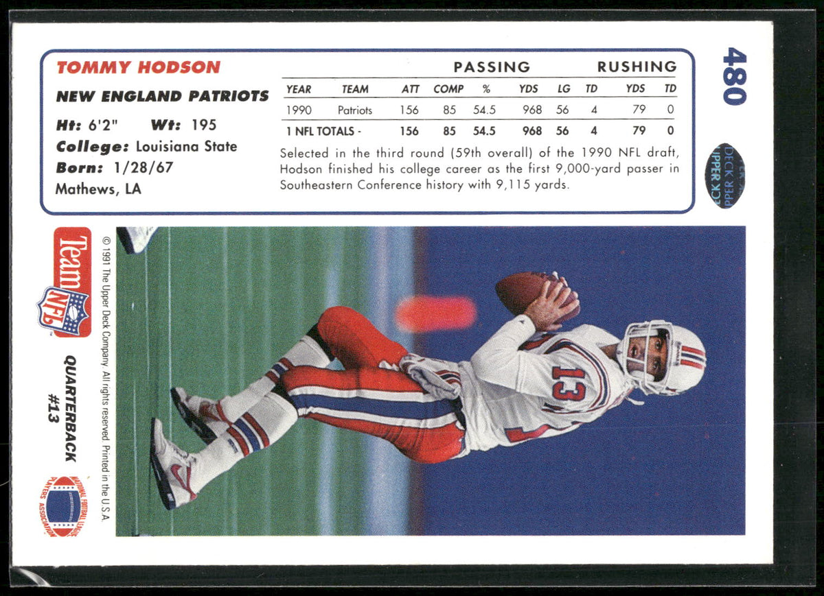 1991 Upper Deck #480 Tommy Hodson