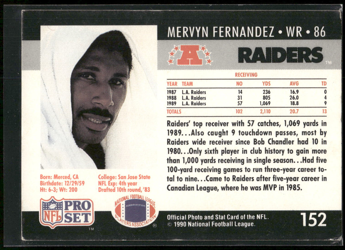 1990 Pro Set #152a Mervyn Fernandez