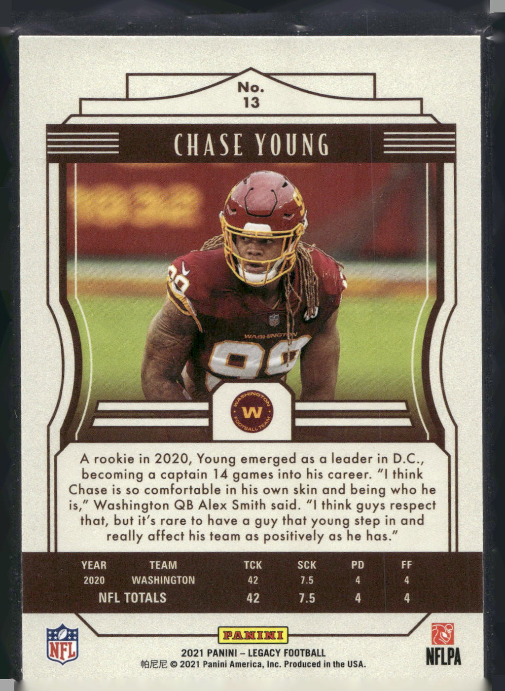 2021 Panini Legacy #13 Chase Young