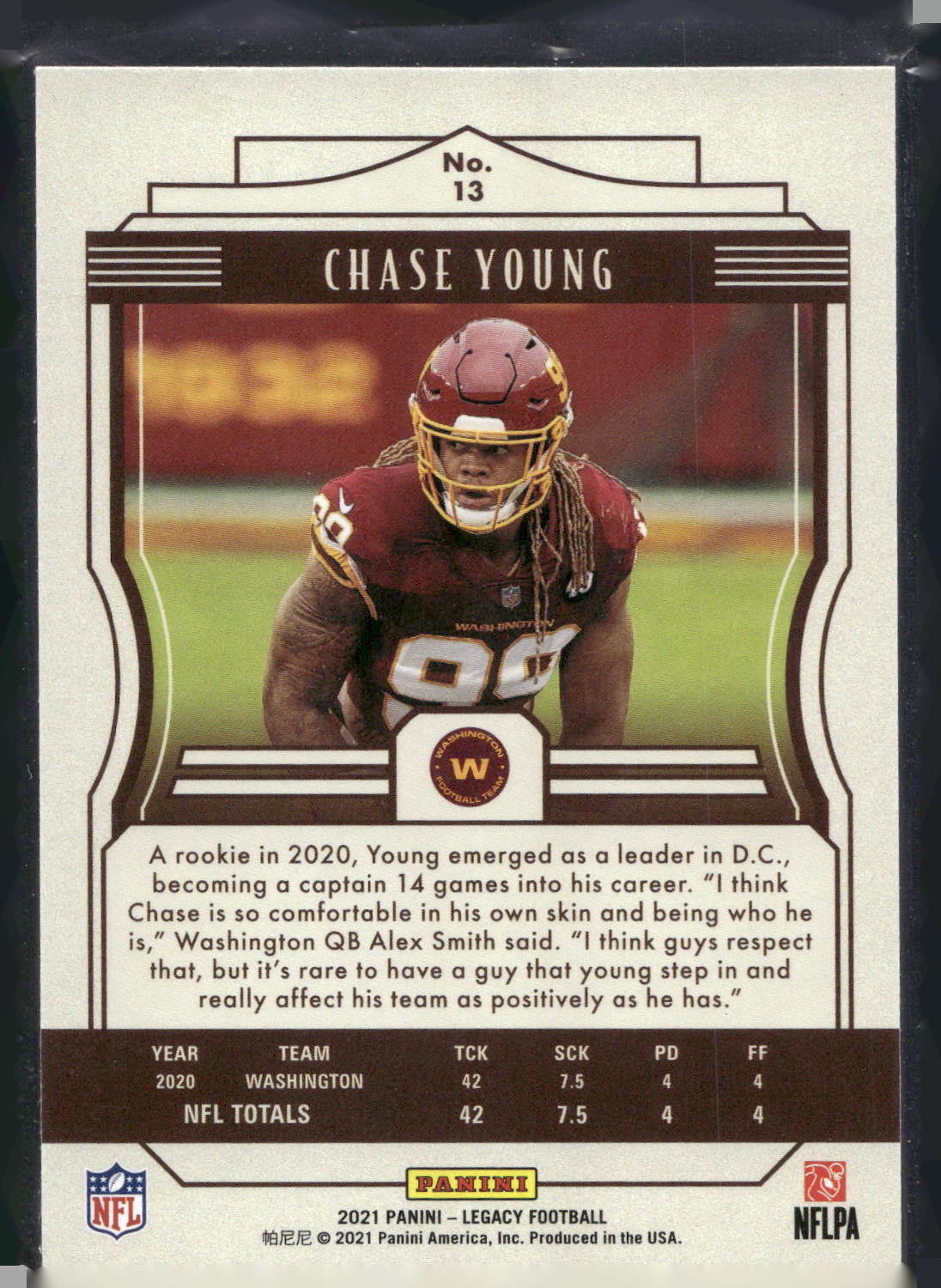 2021 Panini Legacy #13 Chase Young