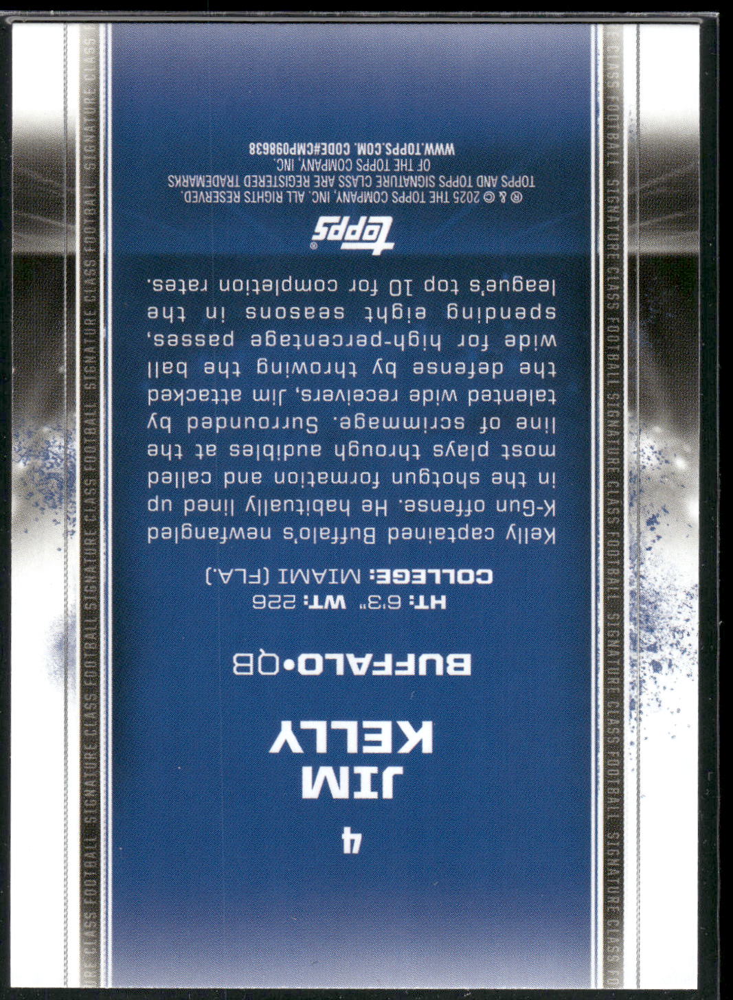 2024 Topps Signature Class #4 Jim Kelly