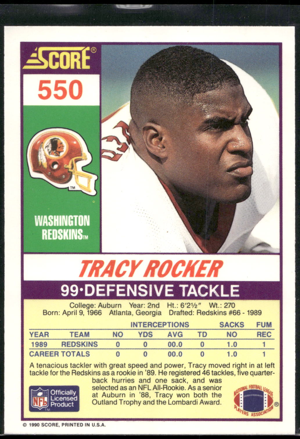 1990 Score #550 Tracy Rocker