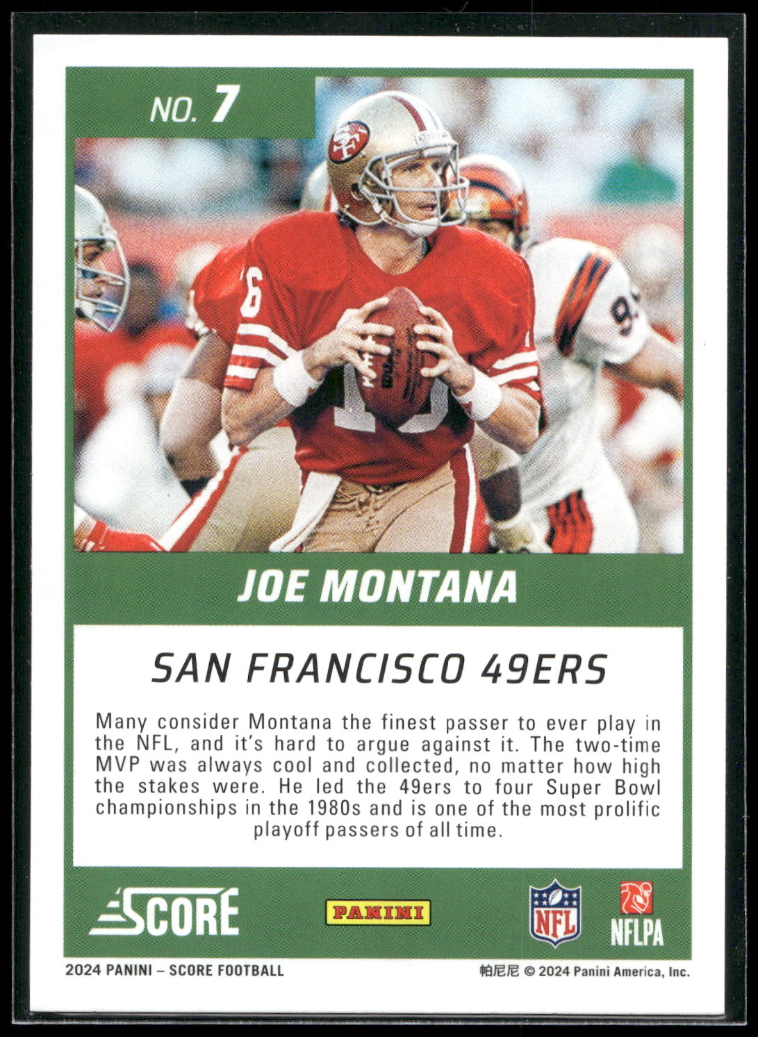 2024 Score #7 Joe Montana First Ballot