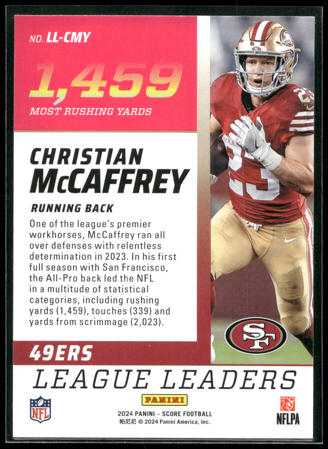 2024 Score #LL-CMY Christian McCaffrey League Leaders