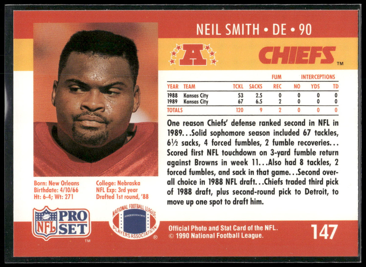 1990 Pro Set #147 Neil Smith