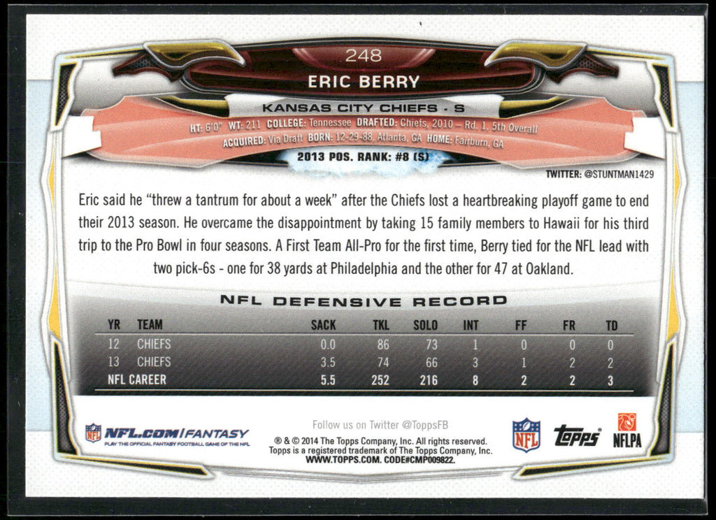 2014 Topps #248 Eric Berry