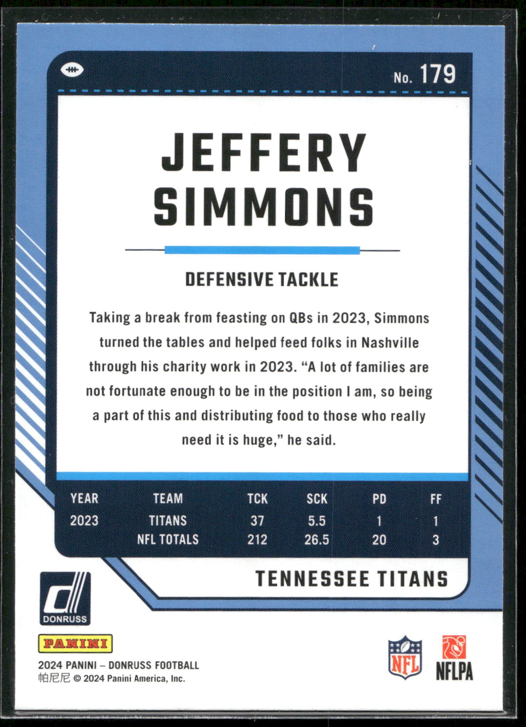 2024 Donruss #179 Jeffery Simmons