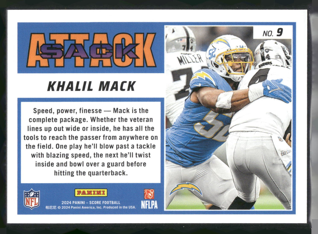 2024 Score #9 Khalil Mack Sack Attack