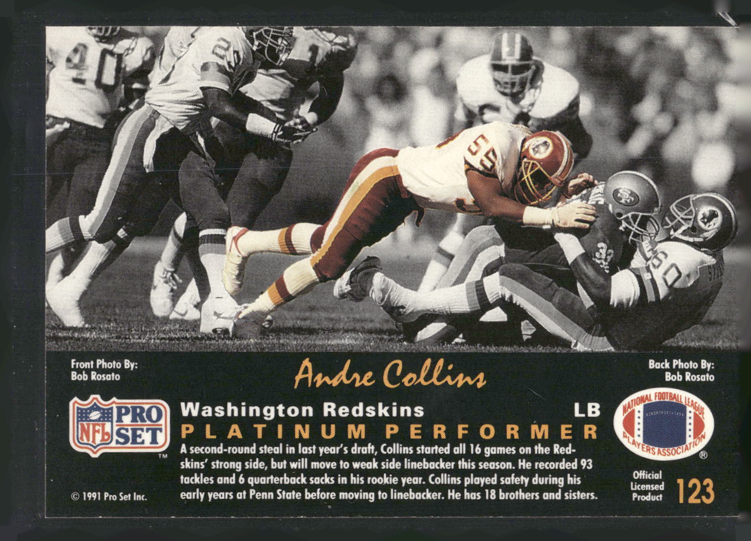 1991 Pro Set Platinum #123 Andre Collins