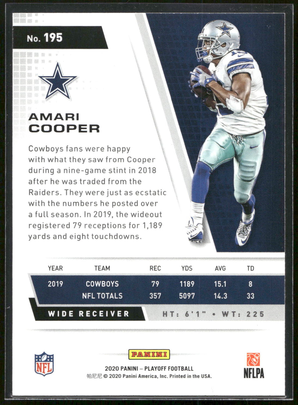 2020 Panini Playoff #195 Amari Cooper