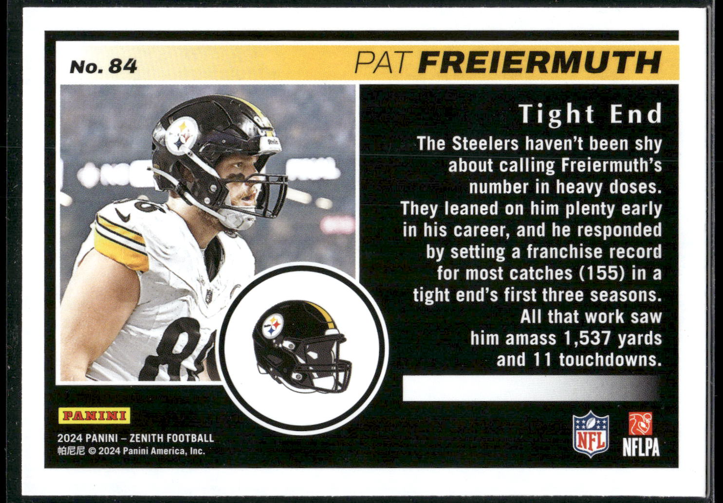2024 Panini Zenith #84 Pat Freiermuth Retail