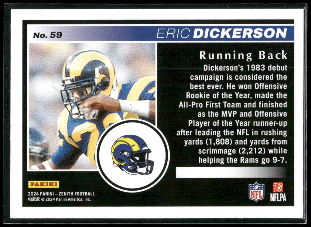 2024 Panini Zenith #59 Eric Dickerson Retail
